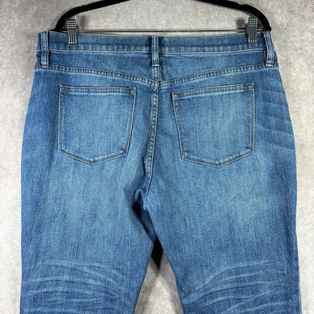 J. Crew Slim Broken In Boyfriend Jeans Womens Size 32P Blue Denim High Rise